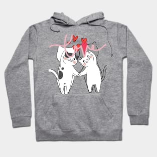 Two cats in love Hoodie